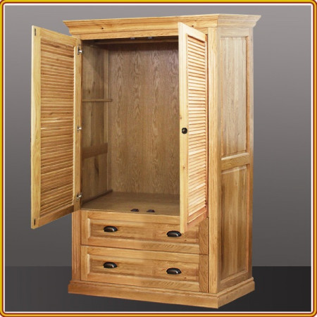 Solid Oak - 1m2 : Tủ Áo Gỗ Sồi + 2 Cánh Lá Sách